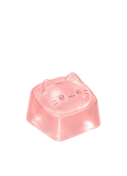 Pink Cat Jelly keycap